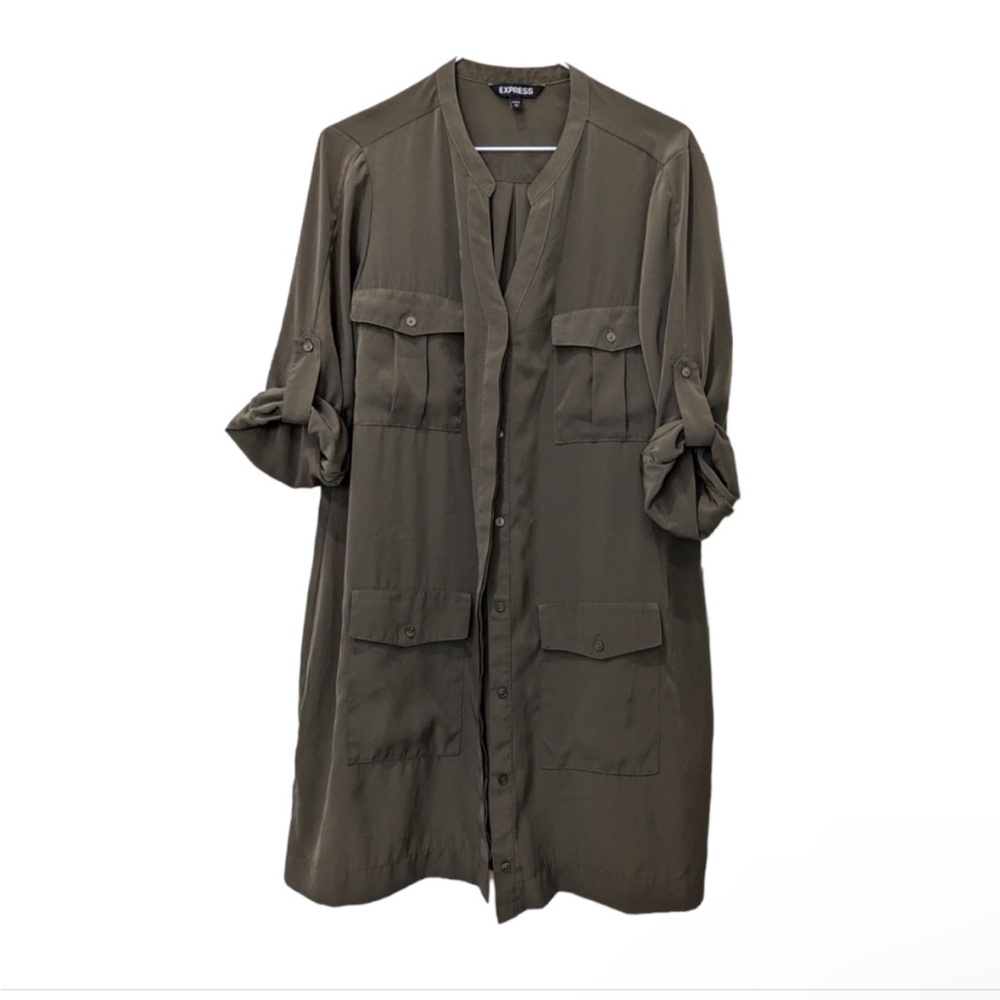 Express button down shirt dress XS